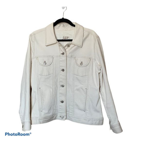 j jill white denim jacket